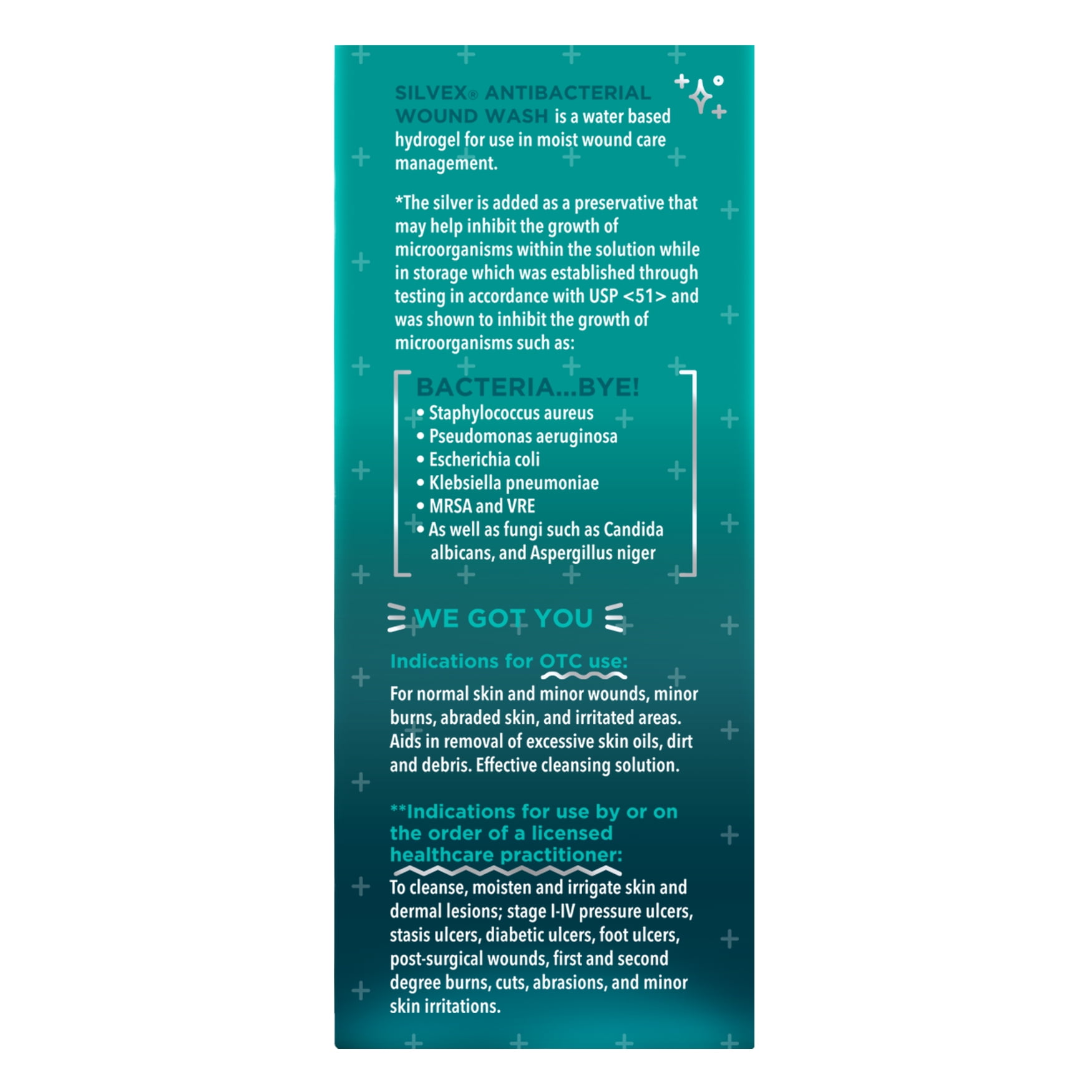 Be Smart Get Prepared Antimicrobial Silvex Wound Wash 4oz - Minor Cut, Abrasion,1st Degree Burn