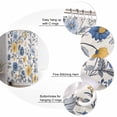 thumbnail image 3 of Yellow Blue Flower Shower Curtain, 72" x 72", Abstract Floral Art Leaf Vintage Waterproof Bathroom Curtain Washable Shower Curtain Set with 12 Hooks, 3 of 6