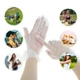 thumbnail image 4 of Unique Bargains 1 Pair Sunblock Mittens Mesh Sun Block Driving Gloves for Women White, 4 of 5
