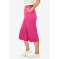 thumbnail image 3 of Woman Within Plus Size Elastic-Waist Pull-On Knit Pocket Capri Pants, 3 of 6