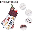 thumbnail image 5 of Dog Paw Decorative Socks 17x11.8in Top With A Strap Design For Easy Hanging For Festive Christmas Party Decorations Cancer Awareness Ribbon Pattern - Metallic Elegance (1), 5 of 8