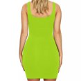 thumbnail image 4 of Fartey Womens Tank Dress Elegant Square Neck Backless Dresses Summer Solid Color Sleeveless Dresses Bodycon Party Mini Dresses Green S-XL, 4 of 8