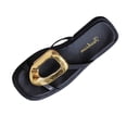 thumbnail image 5 of Eltusu Women Slide Sandals, Beach Open Toe Low Heel No Slip Ladies Shoes Black Size 9, 5 of 8