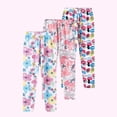thumbnail image 4 of ATOGUTA Girls Capri Leggings Printed Yoga Pants Stretchy Opaque Activewear for School & Sports Size 3T-12, Blue, 4 of 4