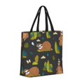 thumbnail image 2 of Naloa Funny Sloths In The Forest Tote Bag for Women, Foldable Tote Bag With Zipper, Large Shoulder Bag, Top Handle Handbag for Travel, Work, Shopping, 2 of 9