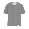 thumbnail image 3 of Blusas para las Mujeres Casual Impreso Cuello Redondo Suéter Manga Corta Blusa, Ligero Casual Top, 3 of 4