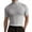 04 Grey, variant on Men Neck Compression Shirt Tight Fit High Elasticity Short Sleeve Solid Color Gym Workout Under Base Red