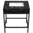 thumbnail image 3 of Maklaine Contemporary Black Artificial Marble Bathroom Vanity, 3 of 6