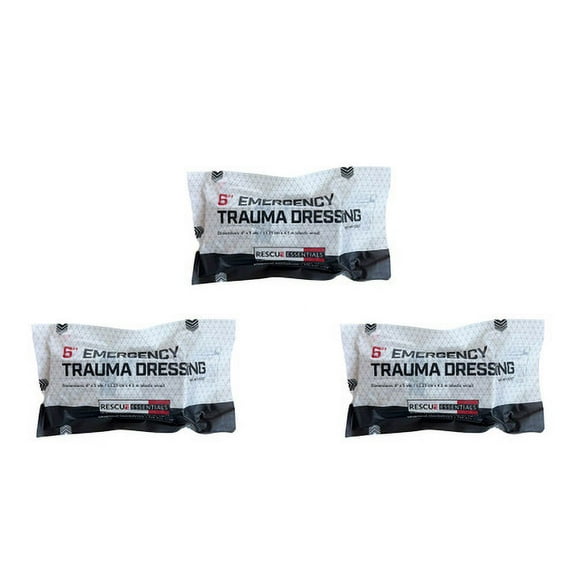 Emergency Trauma Dressing, 6" - 3 Pack