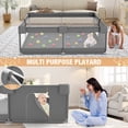 thumbnail image 7 of Babyeap Baby Playpen With Mat,50"x50"Play Pen for Babies and Toddlers,Play Yard With Gate for Indoor Outdoor,Dark Gray, 7 of 7