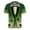 #215-Green, variant on Ounisa Funny World Women's Holiday Bows Four Leaf Clover Graphic Short Sleeve Novelty Party Costume Top