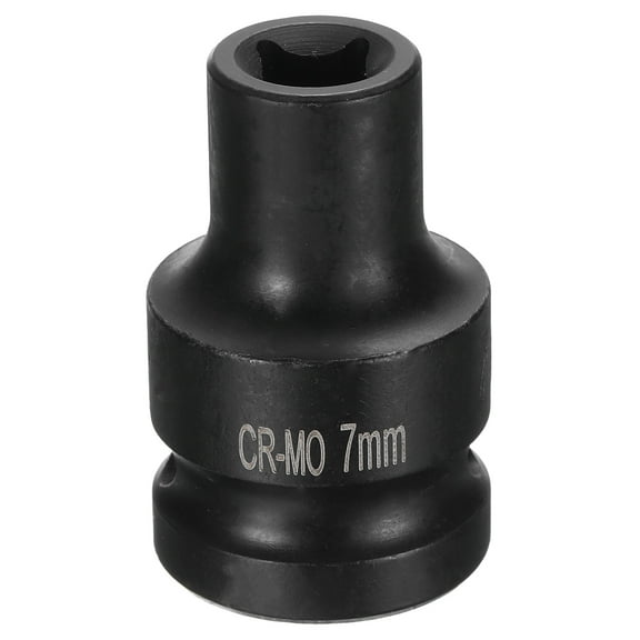 4 Point Square Socket 1/2" Drive 7mm Metric CR-MO Square Impact Wheel Socket