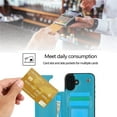 thumbnail image 3 of KOMI Phone Case Design for iPhone 16 Flip Folio Wallet Case with Credit Card Holder Slot PU Leather Phone Cases Durable Kickstand Protective Cover for Women Men Girls 6.1 inch Blue, 3 of 7