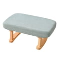 thumbnail image 3 of Reposapiés pequeño, otomano rectangular, taburete estable, reposapiés, sofá, taburete de té para habitación resistente, mesita de noche, oficina en Verde claro, 3 of 9