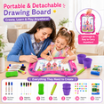 thumbnail image 5 of BATTOP Art Easel for Kids, Adjustable Standing Rotatable Double Sided Easel with Painting Accessories for Toddlers Boys and Girls,Purple, 5 of 8