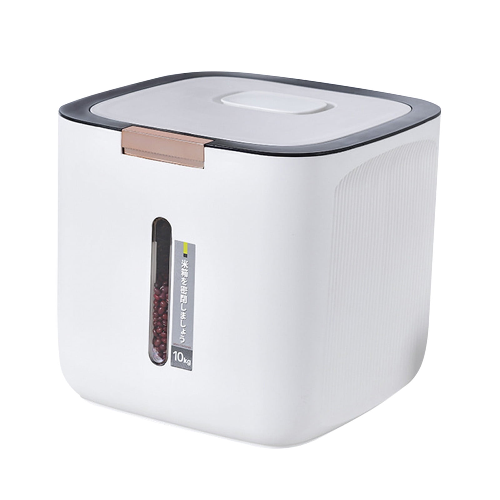 Seau de riz séparé mural de 10l, distributeur de céréales, supports automatiques en plastique résistant à l'humidité, boîte de stockage des aliments scellée acheter à prix bas - livraison gratuite, avis réels