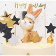thumbnail image 5 of BAMAIA Mini Bunny Figurine Resin Rabbit Figures Hand-Painted Ornament for Dollhouse Collection Cake Toppers - C, 5 of 5