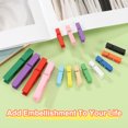 thumbnail image 4 of Uxcell 1.4" Pinzas de Madera de Color, 50Pcs Mini Pinzas de Madera Coloridas con Fuerte Agarre para Colgar Fotos, Ropa, Manualidades Decorativas, Naranja, 4 of 6