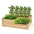 thumbnail image 2 of Aimee Lii 3-Tier Wooden Raised Garden Bed with Open-Ended Base, Planters for Outdoor Plants, Raised Garden Beds Outdoor, Natural, 2 of 7