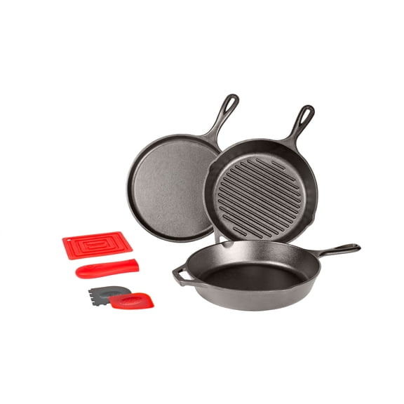 Lodge Pre-Seasoned Cast Iron 6 Piece Cookware Set, L6SPA41