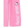 thumbnail image 2 of Hello Kitty Girls Plush Wide Leg Sweatpants with Embroidery, Sizes 4-16, 2 of 3
