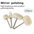 thumbnail image 1 of 120x Felt Polishing Buffing Polisher Pads Wool Plastic Dremel Rotary Tool Kit, 1 of 9