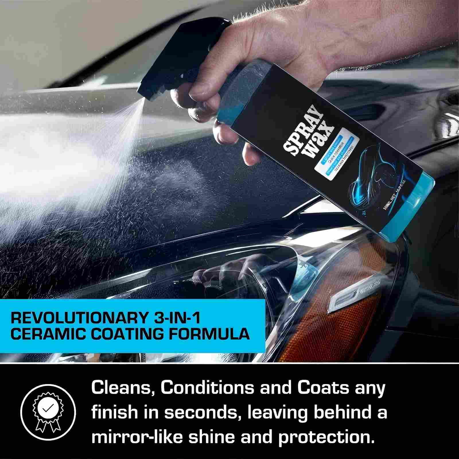 High-quality 3-in-1 Nano-ceramic Coating Spray - Scratch-resistant High-gloss Finish, Easy To Apply To All Paint Types/vehicles, Long-lasting Protection Kit (restore Gloss, Enhance Care)