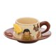 thumbnail image 1 of Platillo de taza de café de cerámica - Taza de té de la tarde vintage de boda, 1 of 5