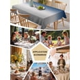 thumbnail image 5 of Navy Blue Gray Ombre Table Cloth, Modern Gradient Abstract Art Waterproof Tablecloth for Rectangle Tables, Reusable Washable Fabric Table Cover for Restaurant Kitchen Dining Tables 60"x120", 5 of 6