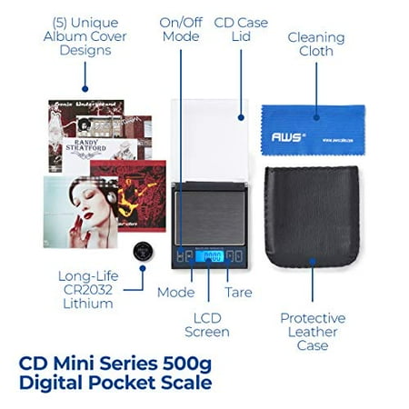 American Weigh Scales AMW-MCD500 500 x 0.1 G Mini CD-500 Digital Pocket Scale