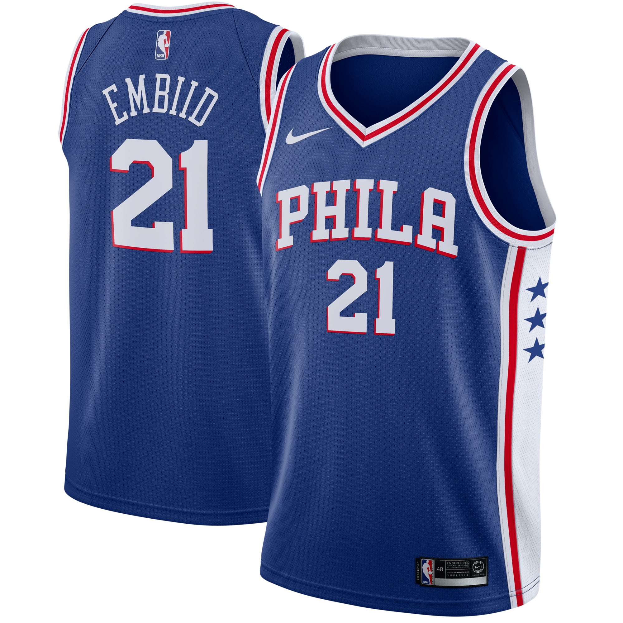 Joel Embiid Philadelphia 76ers Nike Swingman Jersey Blue - Icon Edition