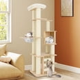 thumbnail image 2 of Gymax 71'' Tall Cat Tree w/Cozy Perch Condo Space Capsule 4.6'' Scratching Posts, 2 of 10