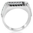 thumbnail image 3 of Pompeii Mens 5/8ct Black & White Diamond Wedding Ring 10k White Gold (H/I,I1-I2), 3 of 5
