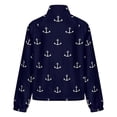 thumbnail image 6 of Jackets for Women Winter Coat Jackets Flannel Stand Collar Jacket(Anchor Pattern,Size:S-4XL), 6 of 7