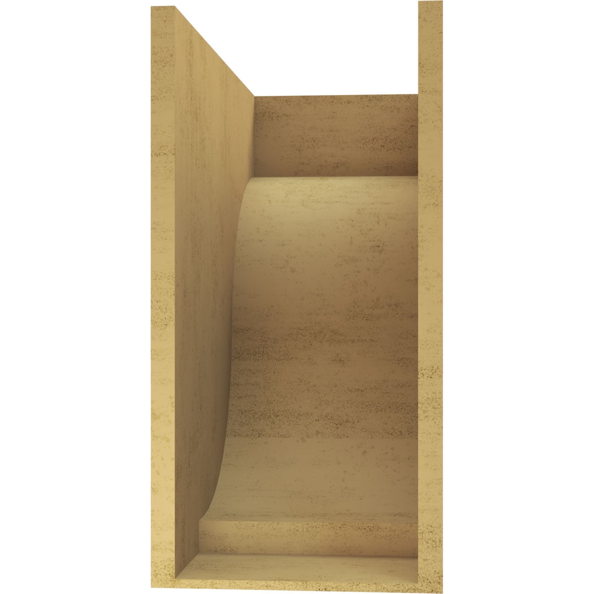12"W x 24"D x 24"H Classic Van Buren Rough Cedar Woodgrain TimberThane Corbel, Primed Tan