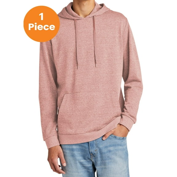 District DT1300 Perfect Tri Fleece Pullover Hoodie, Blush Frost, XS, Mens Hoodies and Sweatshirts