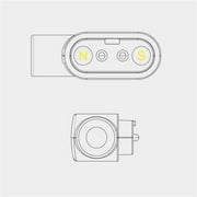 Magnetic Charger Charging Cable 2-Pins For Smart Watch w/Magnetic-