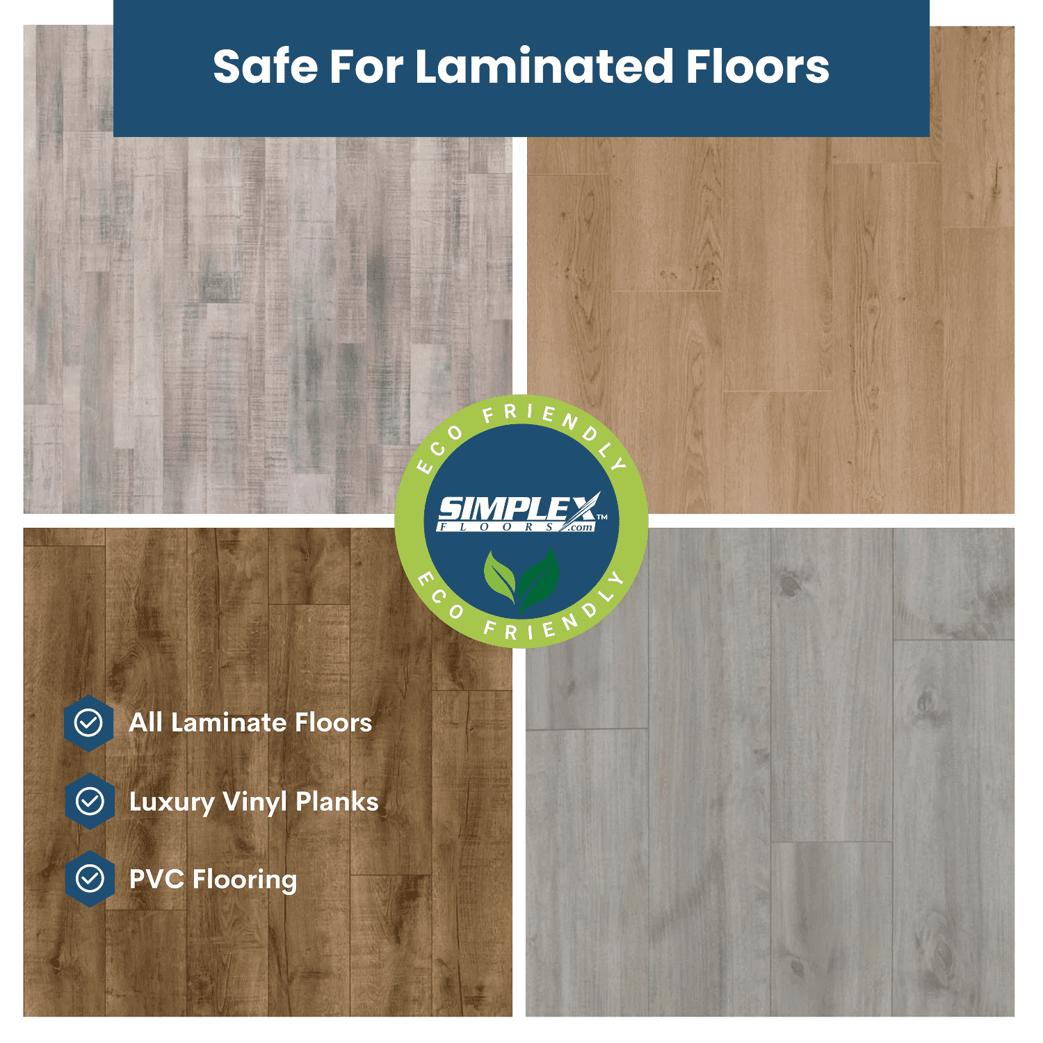 Simplex Floors Floor Refresher | Laminate, Luxury Vinyl Planks & PVC Flooring | Made in the USA | 17 fl.oz