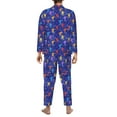 thumbnail image 3 of Mens Pajamas Set - Ice Hockey Players With Puck Comfy Long Sleeve Button Up Pajama Sets for Men 2 Piece, Soft Sleepwear Nightwear Pjs Lounge Sets for Men with Pockets, 3 of 5
