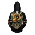thumbnail image 3 of Sudadera con capucha de otoño para hombre, sudadera holgada e informal, sudadera con capucha con estampado de calavera gótica, sudadera con cremallera, ropa para hombre, 3 of 5