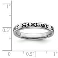 thumbnail image 5 of 925 Sterling Silver Stackable Expressions Polished Enameled Sister Ring Size: 6; for Adults and Teens; for Women and Men, 5 of 5
