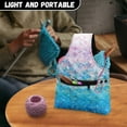 thumbnail image 5 of KUIFORTI Knitting Yarn Bag for Crocheting Crochet Bag Organizer, Knitting Bag Yarn Storage Organizer Knitting Gifts for Women Girls, Blue and Purple Fish Scale, Small Size, 5 of 7