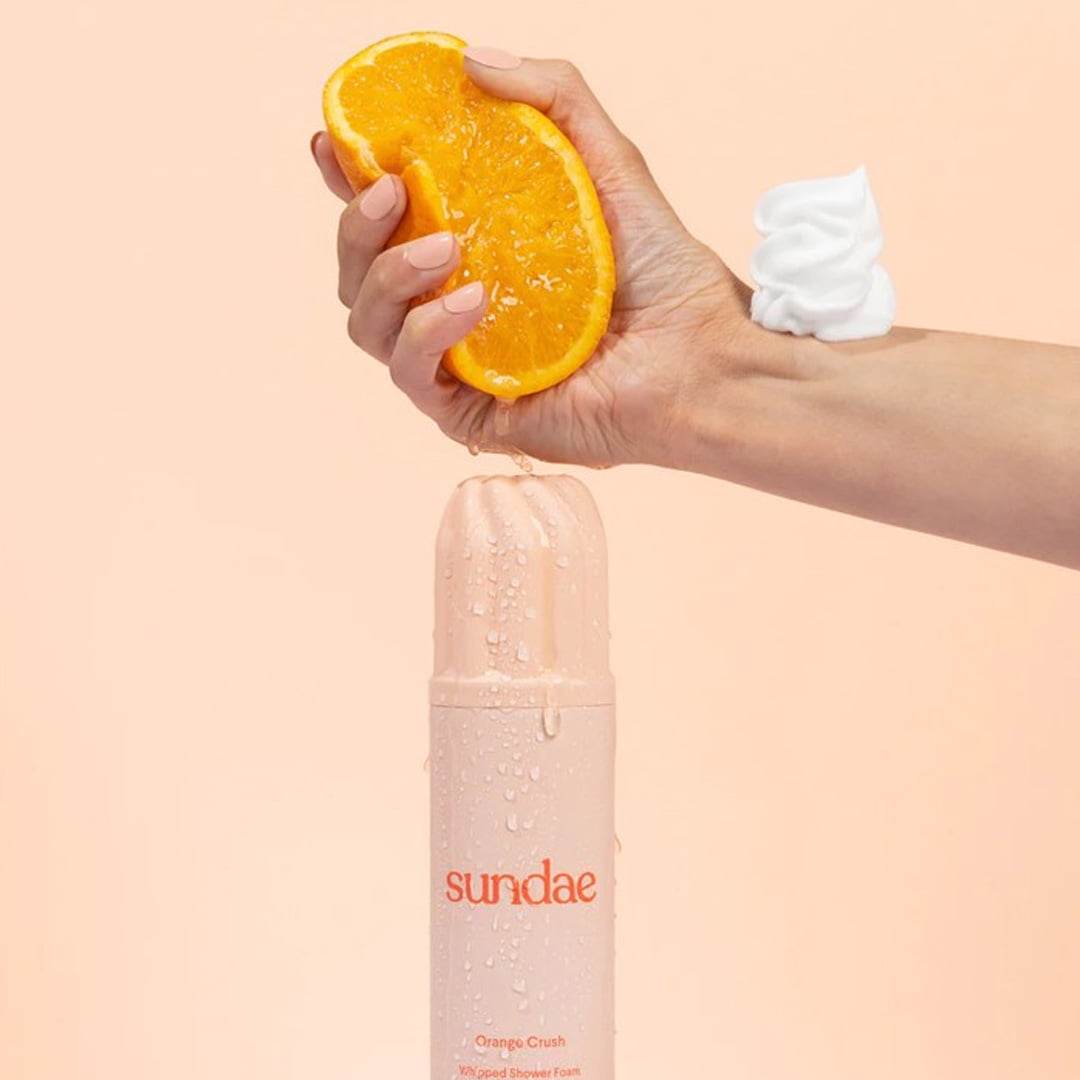 Sundae Whipped Shower Foam Orange 8.9 oz. Body Wash for All Adult Skin Types