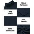 thumbnail image 6 of COOFANDY Men's Turtleneck Sweater Casual Basic Long Sleeve Pullover Sweater Knitted Pullover Top, 6 of 7