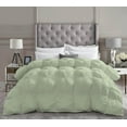 thumbnail image 2 of DNG Creations 3 Piece Luxury Pinch Pleated Comforter Set Premium 800 Thread Count 100% Egyptian Cotton-Full/Queen Size, Solid Light Sage Color, 2 of 5