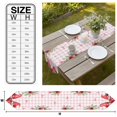 thumbnail image 3 of Red Gnomes Table Runner Linen Burlap Table Runner 72 Inches Long Valentine Roses Love Leaves Pink Plaid Dresser Scarves for Kitchen Island Coffee Dining Party Wedding Banquet Holiday Decor 14"x72", 3 of 8