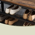 thumbnail image 2 of VASAGLE, Estante para Zapatos de 3 Niveles, Banco de Almacenamiento con estantes de Malla metálica y Asiento, Organizador de Zapatos de pie última intervensión para Entrada, 11.8 x 39.4 x 17.7, 2 of 4