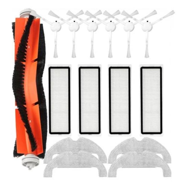 15 piezas para Bot D10 Rls3d filtro Hepa lavable paño de mopa cepillo lateral principal