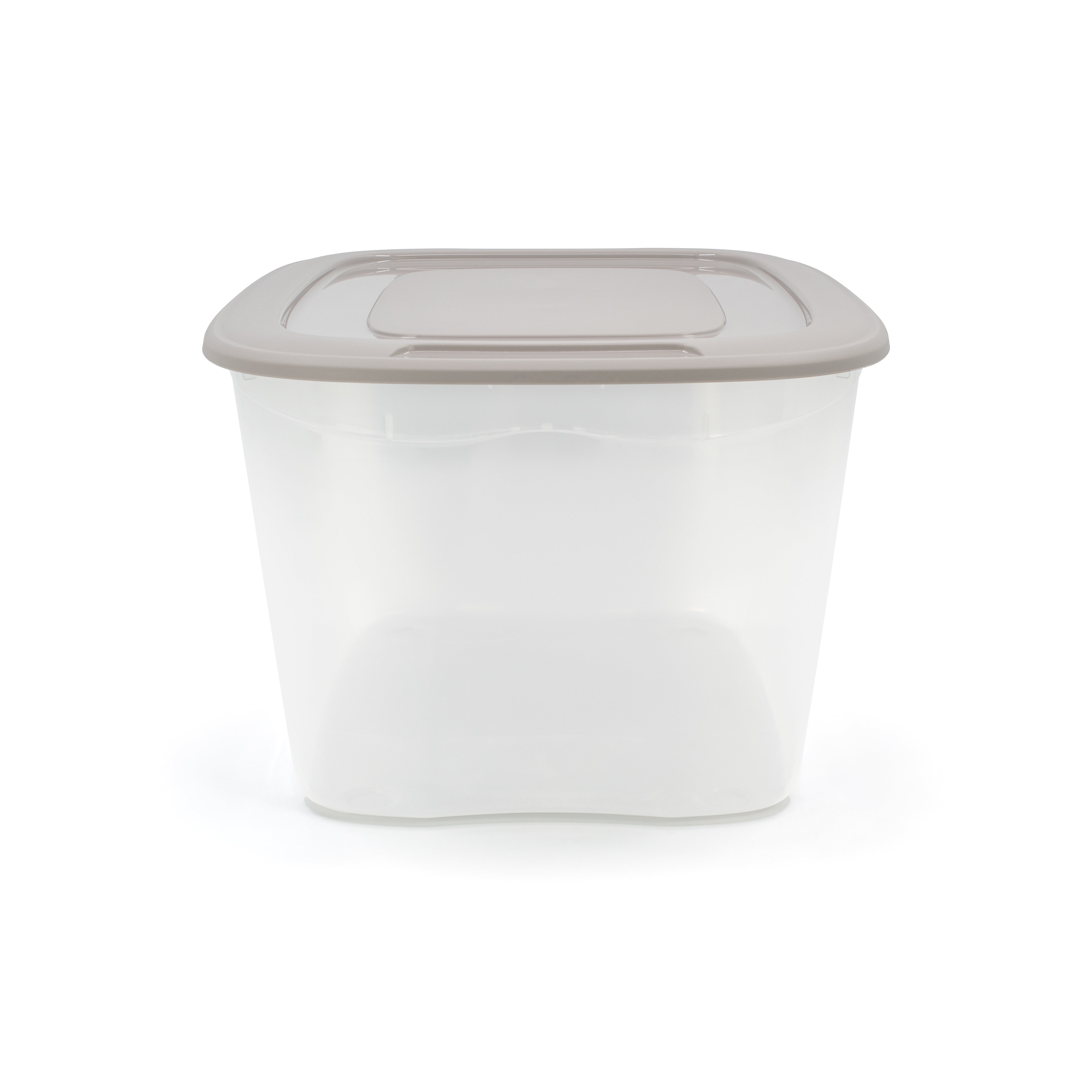 Tuff StoreTM Branded 63L (16.6 gal.), Utility Series Storage Tote Clear Base and Grey Lid