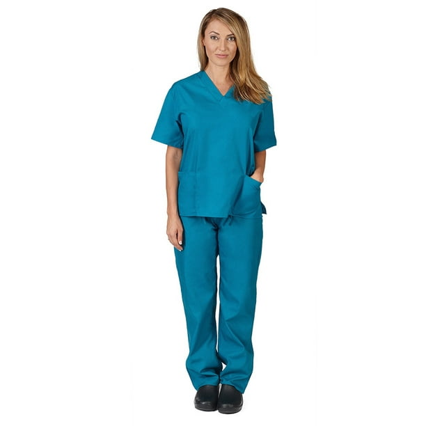 Natural Uniforms Natural Uniforms Unisex 6 Pocket Scrub Set Walmart